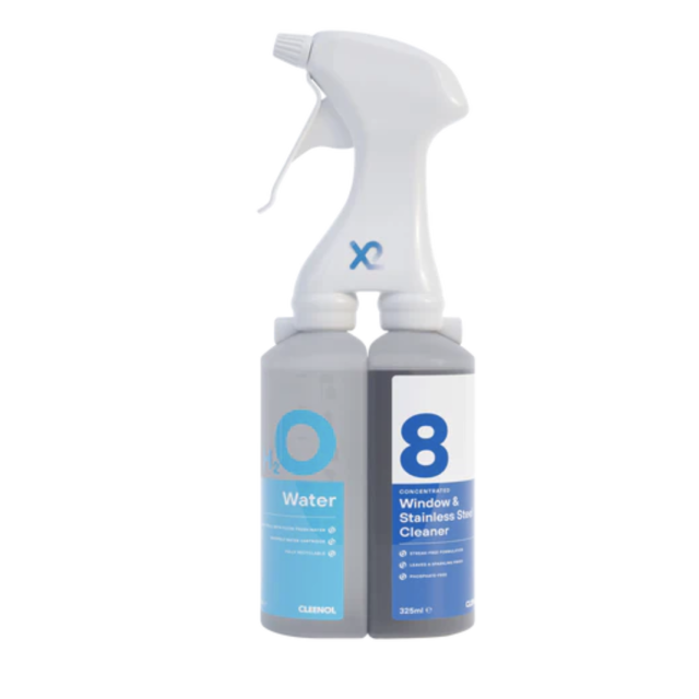 X2 WINDOW & STAINLESS STEEL CLEANER, 325ml