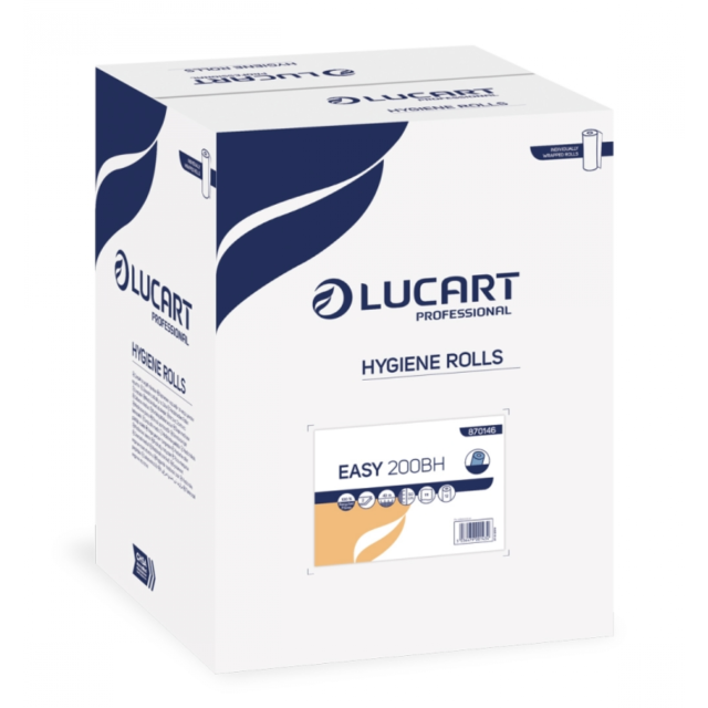 Lucart Hygiene Rolls, 20" 2 ply Blue, 12 rolls per case