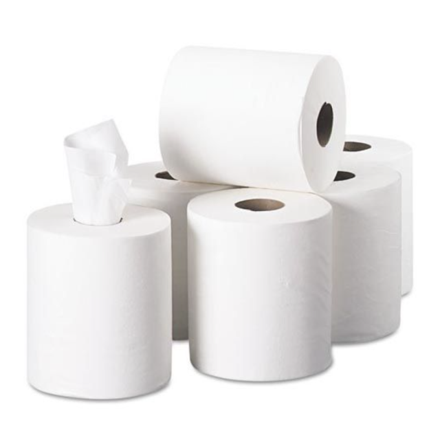 Premium White Centre Feed Roll, 6 rolls per case