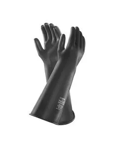 Heavy Weight Black Rubber Gloves x 1 pair