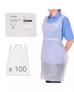 Disposable Plastic Aprons, white x 100