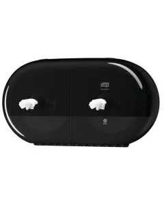 Smart One Mini Twin (T9) Dispenser, Elevation, Black, 064365