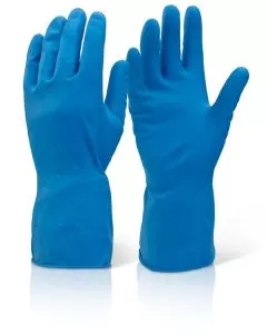 Rubber gloves, blue, 10 pairs