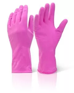 Rubber gloves, pink, 10 pairs