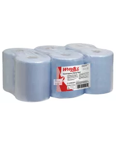WYPALL Professional Wiping Paper 6223 1 Ply Blue 430 Sheets Pack of 6