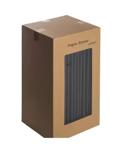 Black Paper Straws 8"