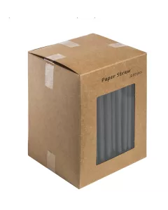 Cocktail Straws, Black, 5.5"