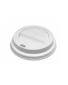 Plastic White Hot Cup Lid 12-16oz x 1000