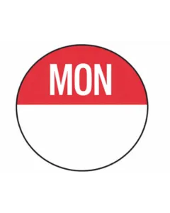 Day Food Rotation Labels - DOTS- RED