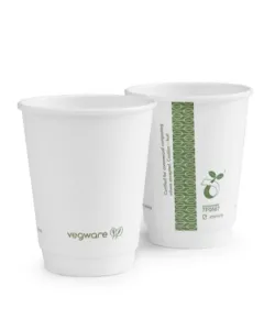 Vegware 8oz double wall white cup, 79-Series