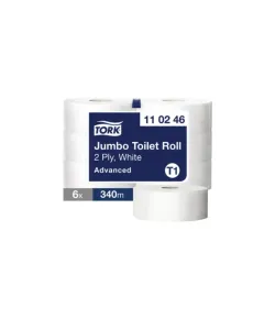 Tork T1 White 2-Ply Jumbo Toilet Rolls (Pack of 6)