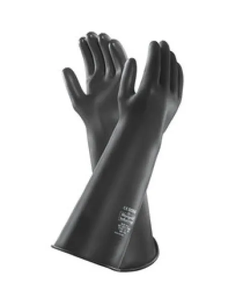 Heavy Weight Black Rubber Gloves x 1 pair
