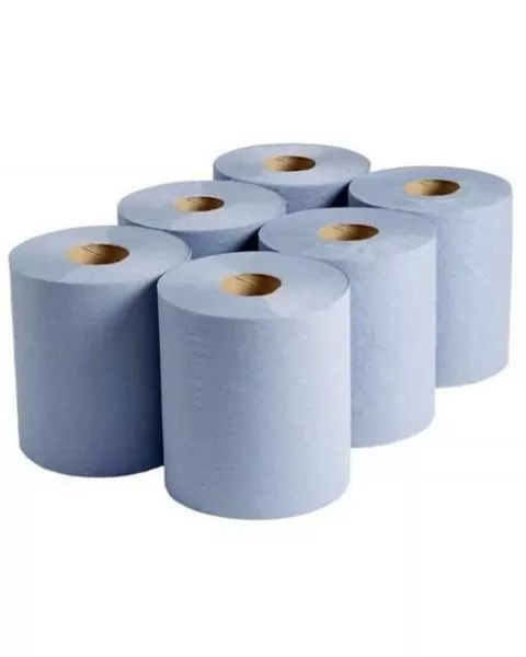 Blue Paper Roll, 150 metre per roll, 6 rolls per case