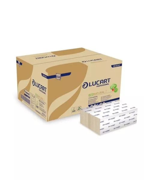 Lucart EcoNatural Paper Hand Towels, 3,800 per case