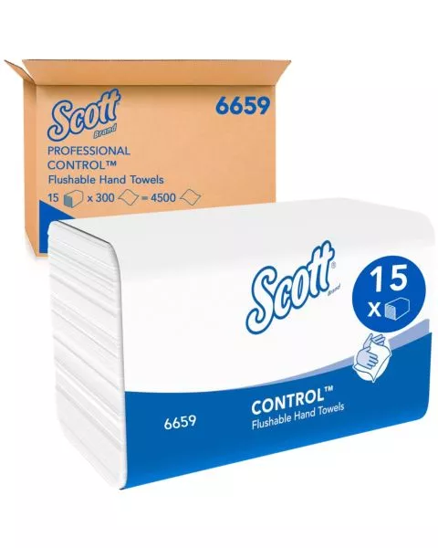 Scott Performance Flushable Interfolded Hand Towels, 6659