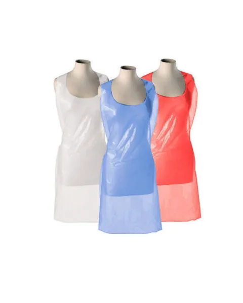 Disposable Plastic Aprons, Blue x 100