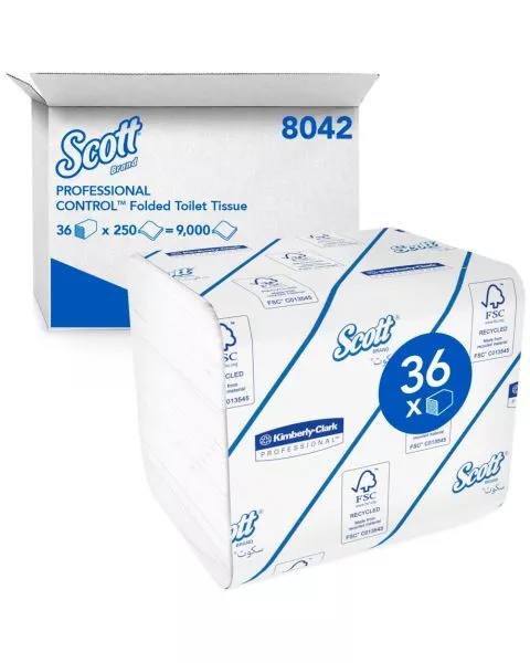 Scott Folded Toilet Tissue 8042 - 36 Packs x 250