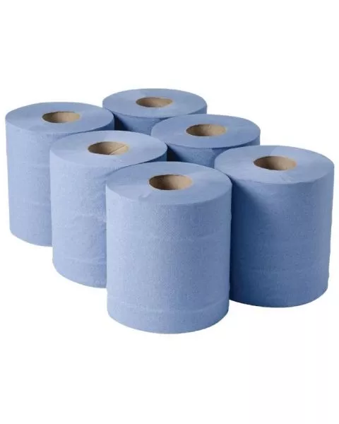 Centrefeed paper rolls, 6 rolls per case, 400 sheets per roll