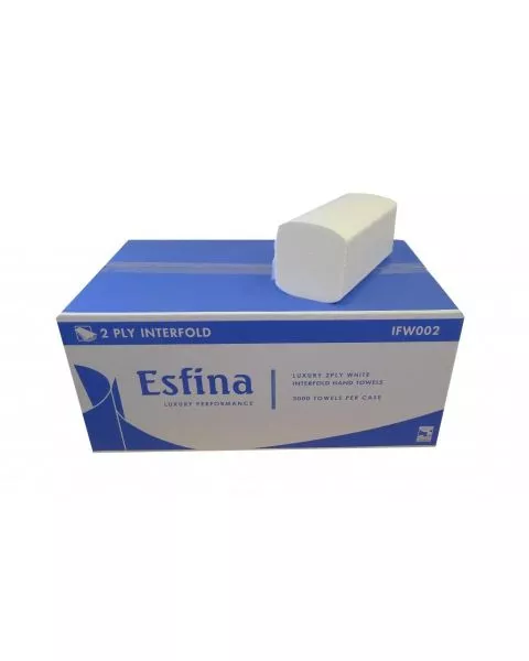 Interfold White Hand Towels