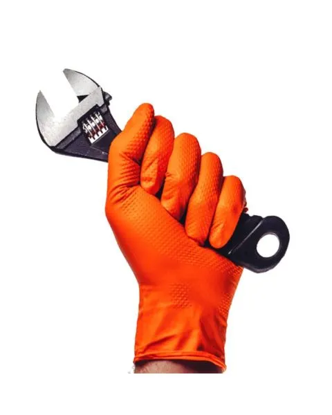 Ignite Orange Nitrile Gloves (Box 100)