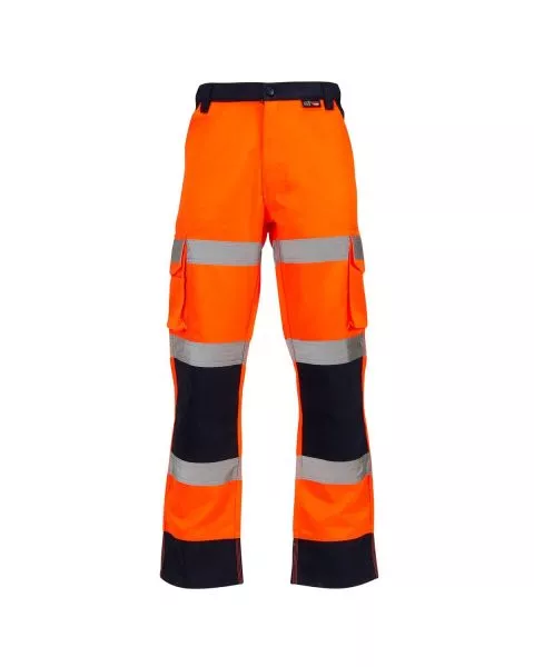 Hi-Vis 2 Tone Orange Combat Trousers