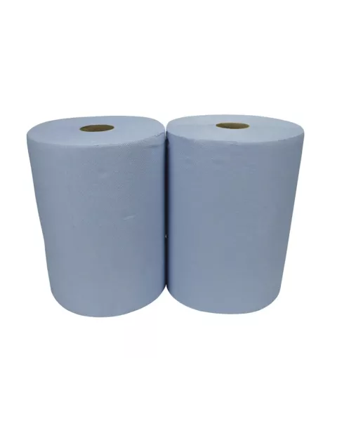 3 Ply Blue Industrial Paper Roll x 2
