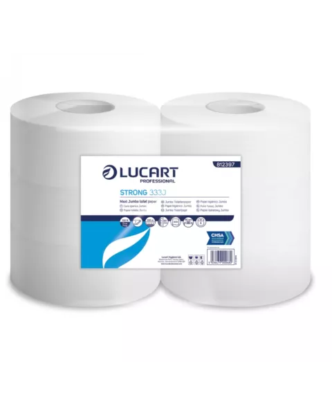 Jumbo toilet rolls, 2 Ply White x 6 Rolls