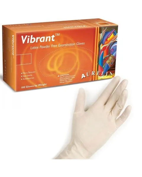 Latex Gloves Powder Free - 100 Gloves per box