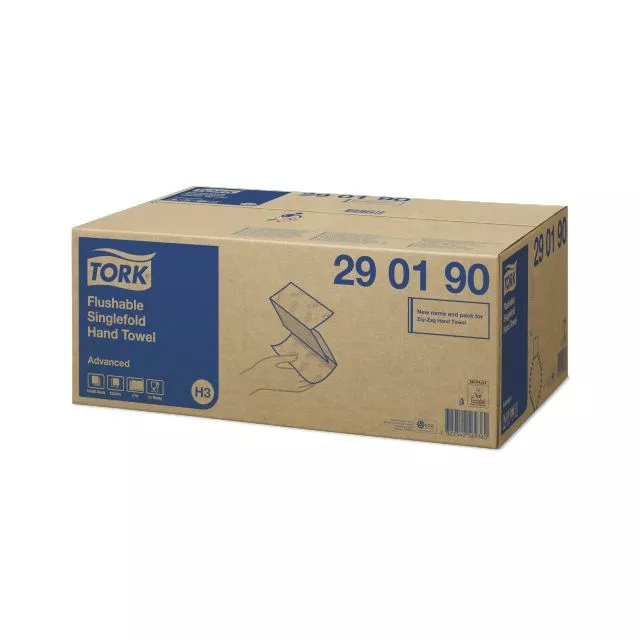 Tork Flushable Singlefold Hand Towel Advanced, 290190