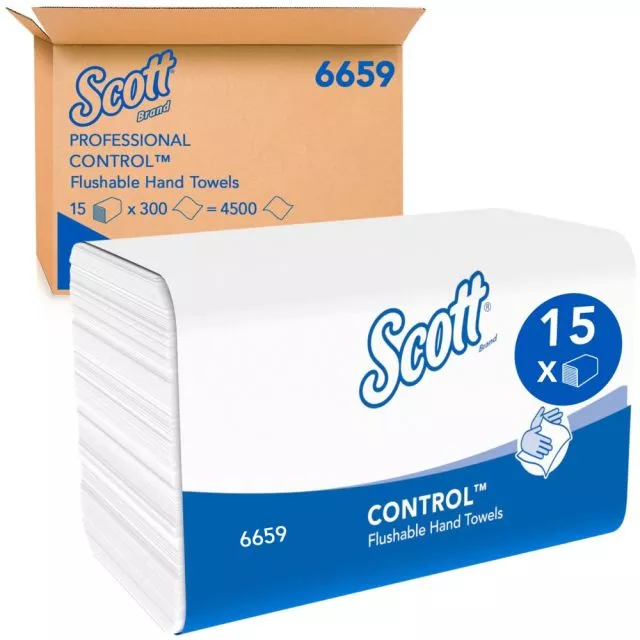 Scott Performance Flushable Interfolded Hand Towels, 6659