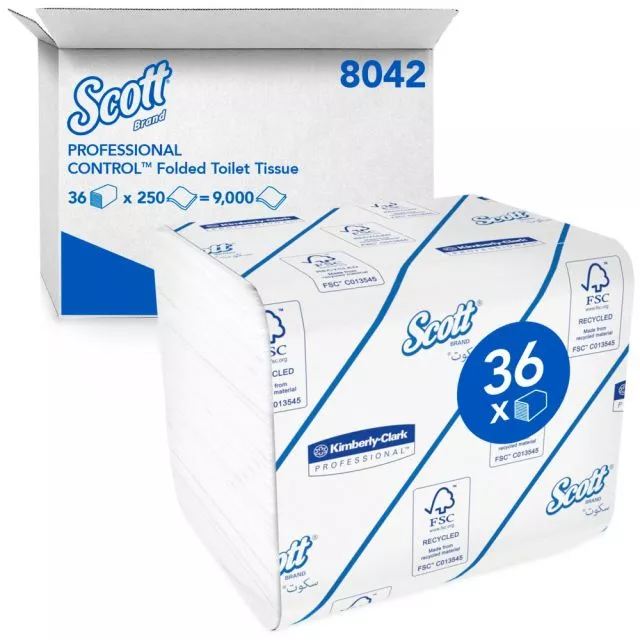 Scott Folded Toilet Tissue 8042 - 36 Packs x 250