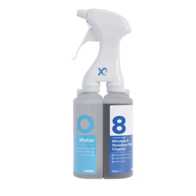 X2 WINDOW & STAINLESS STEEL CLEANER, 325ml