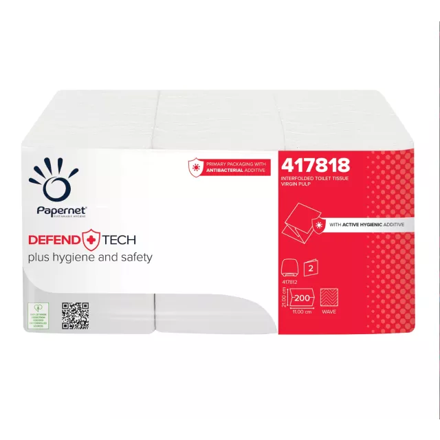 Papernet Interfolded Toilet Tissue, 417818, 72 refill sleeves