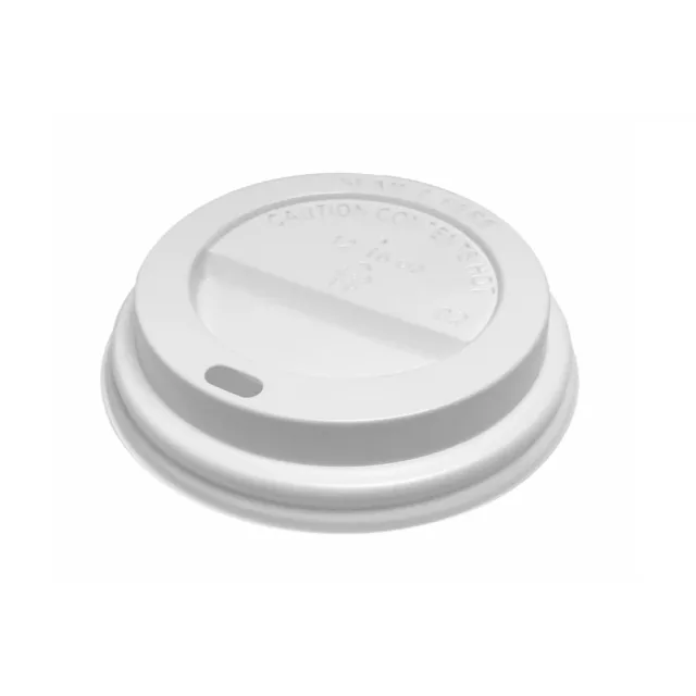 Plastic White Hot Cup Lid 12-16oz x 1000