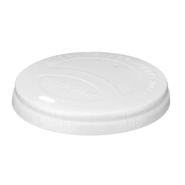 Paper White Hot Cup Lid 12-16oz x 1000
